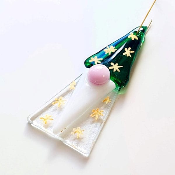Gonk Christmas Tree Decorations Handmade Fused Glass
