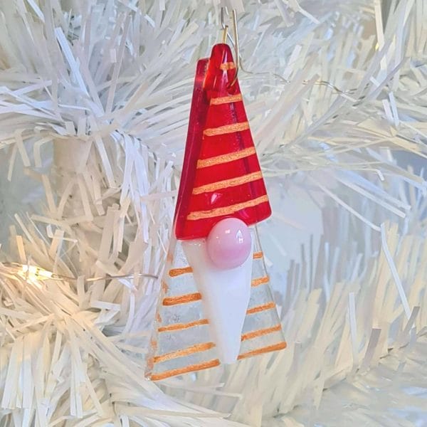 Gonk Christmas Tree Decorations Handmade Fused Glass