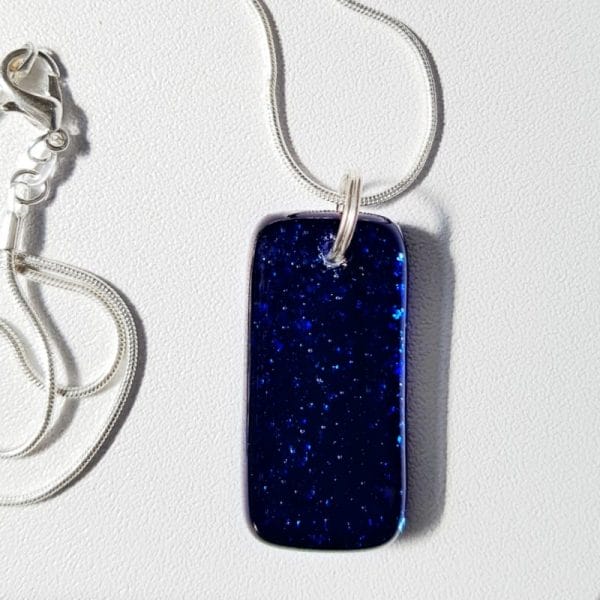 Sparkly Blue Necklace Pendant
