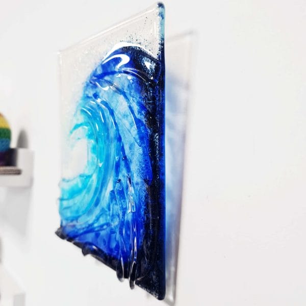 Fused Glass Wall Panel Sea Ocean Wave