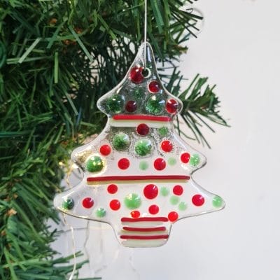 Make Your Own Christmas Tree Kit Dichroic and Iridescent Fused Glass DIY