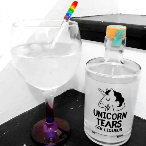 Rainbow Glass Cocktail Drink Stirrers Swizzlesticks