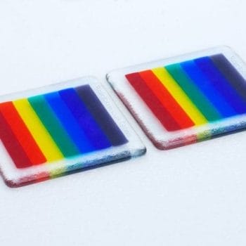 Rainbow Stripe Coasters