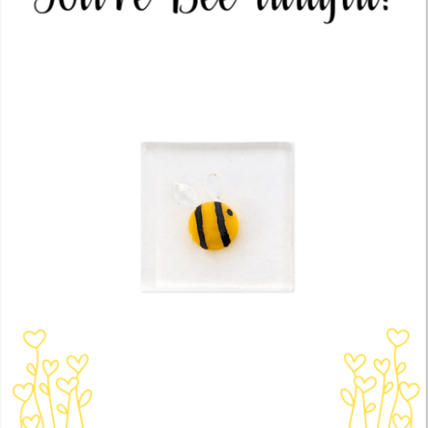 Cute Glass Bee Tokens & Keyrings