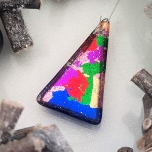 multi colour glass Christmas tree